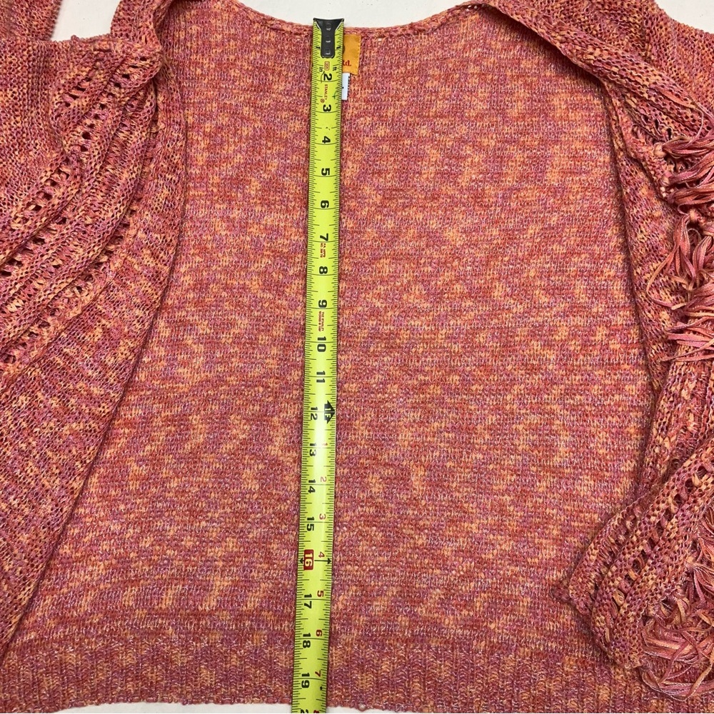 Ruby Rd. Rust Fringe Open Front Boho Cardigan Swe… - image 7